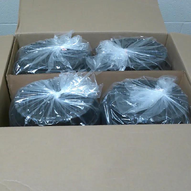 Crisp Food Technologies® Take-Out Container Base Large (LG) 11X8.5 IN PP Black Oval Microwave Safe 380/Case