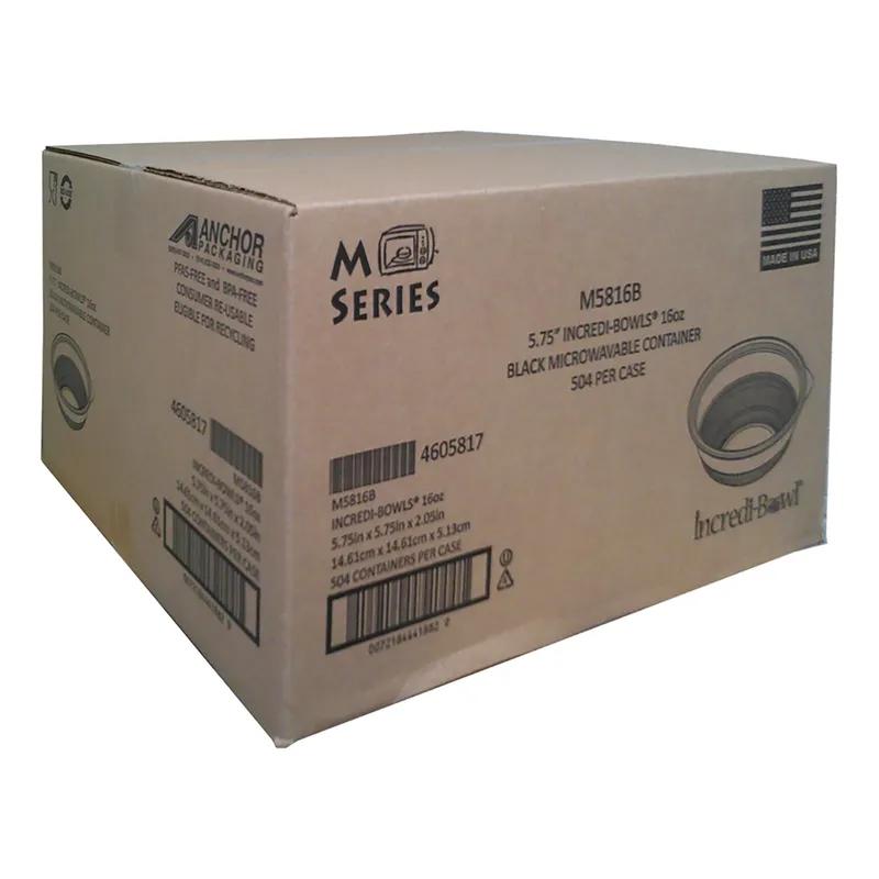 Incredi-Bowls® Soup Bowl 16 OZ PP Black Round Microwave Safe 504 Count/Pack 1 Packs/Case