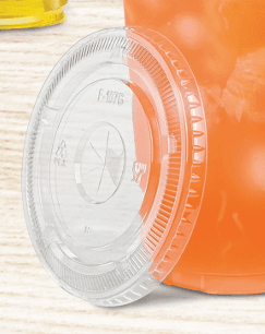 Victoria Bay Lid Flat 90MM PLA Clear For 12 FLOZ Cup Straw Slot 50 Rolls/Sleeve 20 Rolls/Case