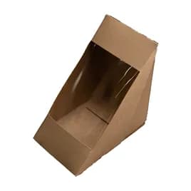 Sandwich Wedge Take-Out Box 2.969X4.703X0.703 IN With Window 300/Case