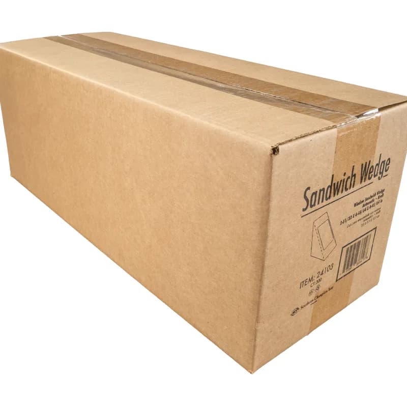Sandwich Wedge Take-Out Box 2.969X4.703X0.703 IN With Window 300/Case
