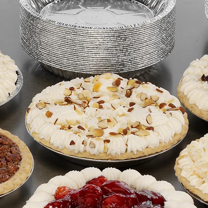 Pie Pan 9 IN Aluminum Silver Round Extra Deep Smooth Wall 200/Case