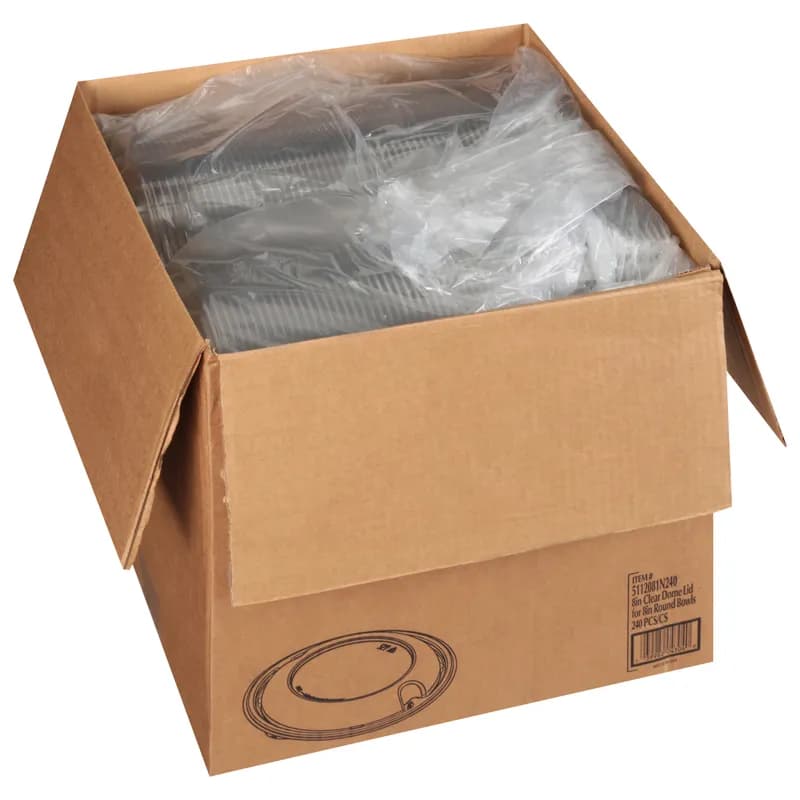 On-The-Go Lid Dome 8 IN PET Clear Round For Bowl 240/Case