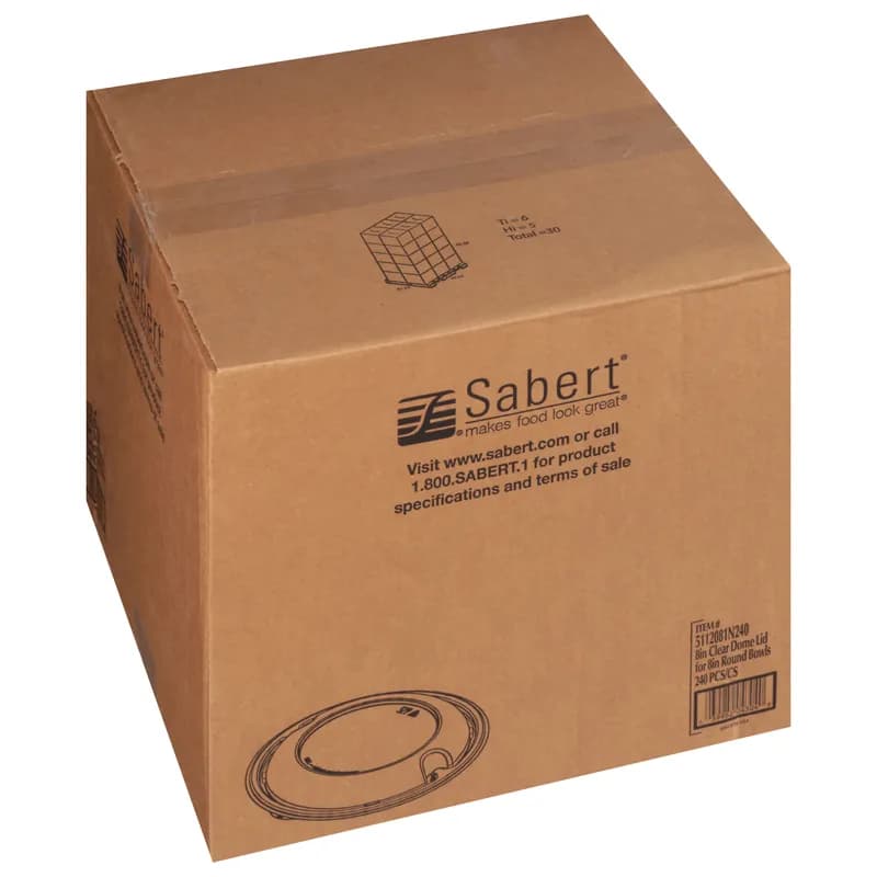 On-The-Go Lid Dome 8 IN PET Clear Round For Bowl 240/Case