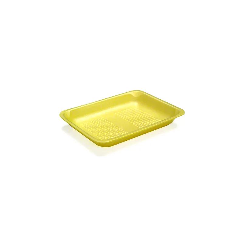 4S Supermarket Tray 9.25X7.1X0.7 IN Polystyrene Foam Yellow 500/Case