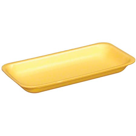 10S Tray 10.9X5.9X0.7 IN Polystyrene Foam Yellow 500/Case