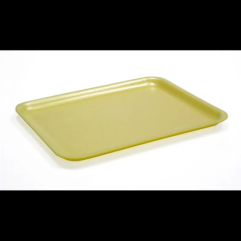27S Supermarket Tray 15X5.5X0.9 IN Polystyrene Foam Yellow 250/Case
