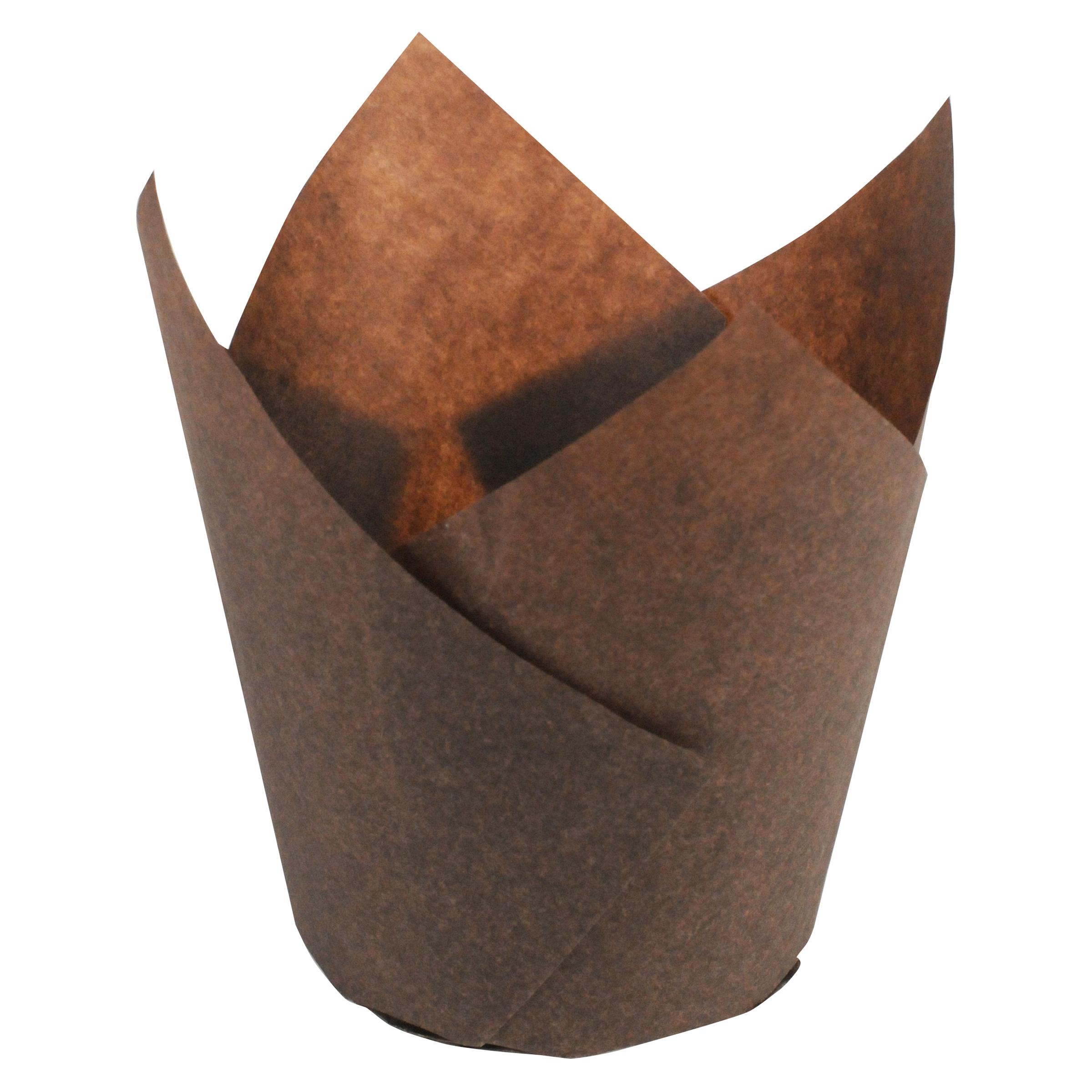 Baking Cup Large (LG) Chocolate Petal & Tulip 1000/Case