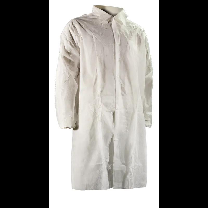 Lab Coat XL White Spunbond Polypropylene 25/Case