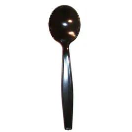 Soup Spoon PS Black Heavyweight Textured Handle 100 Count/Pack 10 Packs/Case 1000 Count/Case
