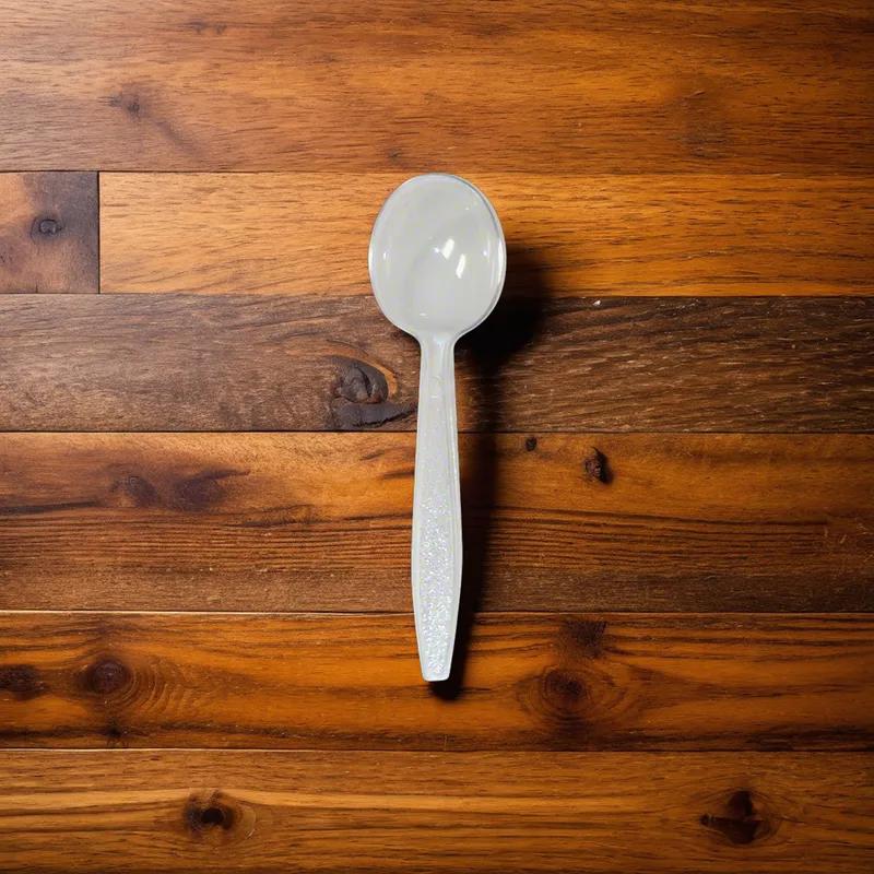 Soup Spoon Clear Heavyweight Textured Handle 1000/Case