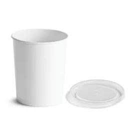 Food Container Base & Lid Combo With Plastic Lid 32 OZ Paperboard 250/Case