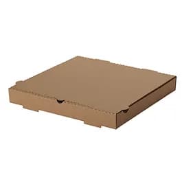 Pizza Box 14X14X1.88 IN Corrugated Cardboard Kraft/Kraft Square E-Flute Microwave Safe Oven Safe 50 Count/Bundle