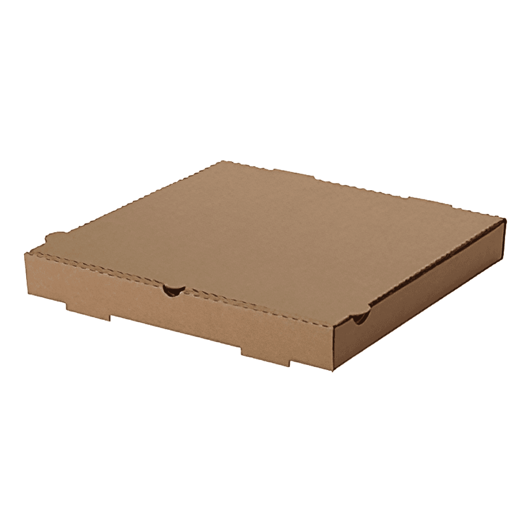 Pizza Box 16X16X1.88 IN Corrugated Cardboard Kraft/Kraft Square E-Flute Microwave Safe Oven Safe 50 Count/Bundle