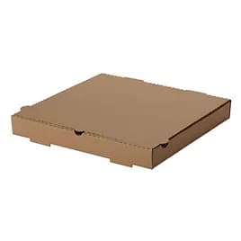 Pizza Box 18X18X1.88 IN Corrugated Cardboard Kraft/Kraft Square E-Flute Microwave Safe Oven Safe 50 Count/Bundle