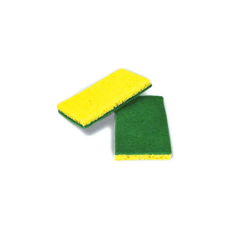 Scrubbing Sponge 6.25X3.25 IN Polyurethane Foam Yellow Rectangle 20 Count/Pack 1 Packs/Case