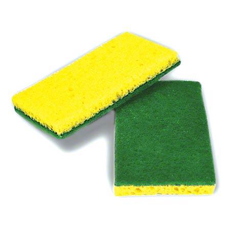 Scrubbing Sponge 6.25X3.25 IN Polyurethane Foam Yellow Rectangle 20 Count/Pack 1 Packs/Case