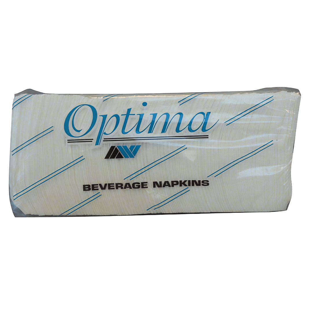 Optima Luncheon Napkins 1PLY 1/4 Fold 500 Count/Pack 12 Packs/Case 6000 Count/Case