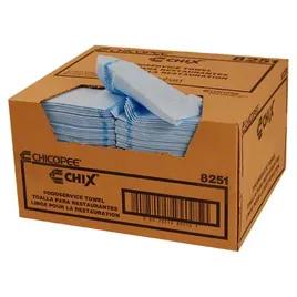 Chicopee® Chix® Foodservice Cleaning Towel 24X13 IN Medium Duty Blue Blue Stripe Microban 150 Count/Pack 1 Packs/Case