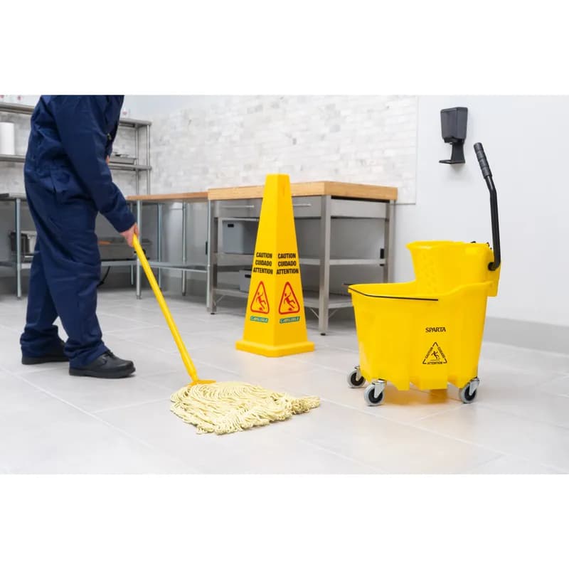 Sparta® OmniFit™ Mop Wringer 21X18X36 IN 35 QT PP Yellow Anti-Splash Color Coded Durable Ergonomic Handle 1/Each