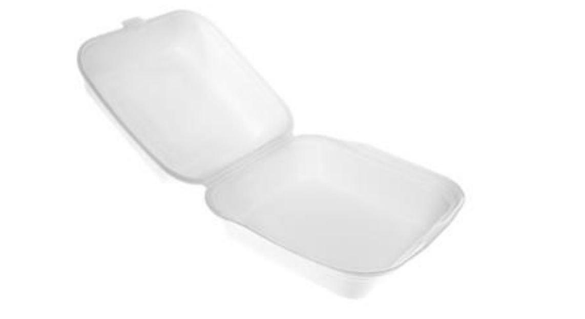 Take-Out Container Hinged Square 125 Count/Pack 4 Packs/Case 500 Count/Case