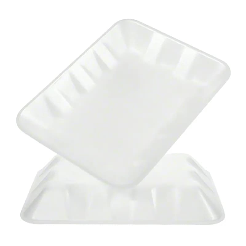 4D Meat Tray 7.2X9.3X1.3 IN Foam White 500/Case