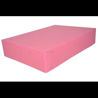 Bakery Box 19.5X14X4 IN CCNB Pink Rectangle Lock Corner 100/Case