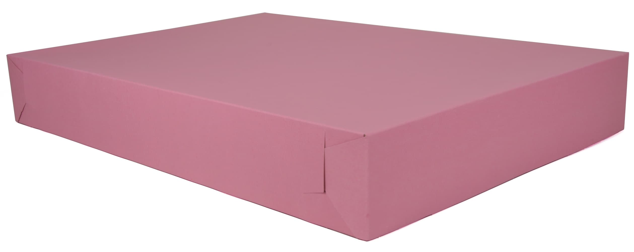 Bakery Box 28X20X4 IN CCNB Pink Rectangle Lock Corner 25/Case