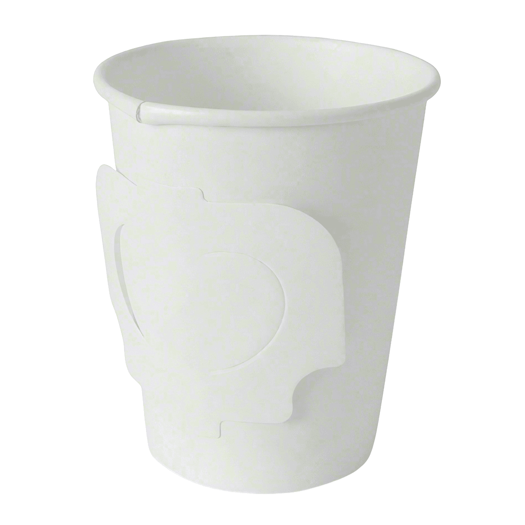 Cup 8 FLOZ White With Handle 50 Count/Pack 20 Packs/Case 1000 Count/Case