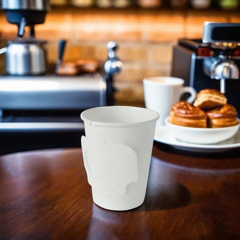 Cup 8 FLOZ White With Handle 50 Count/Pack 20 Packs/Case 1000 Count/Case