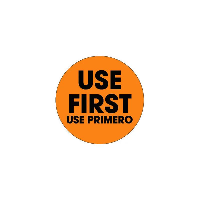 SupeRemovable® Use First Label 1.5 IN Bilingual Removable 500/Roll