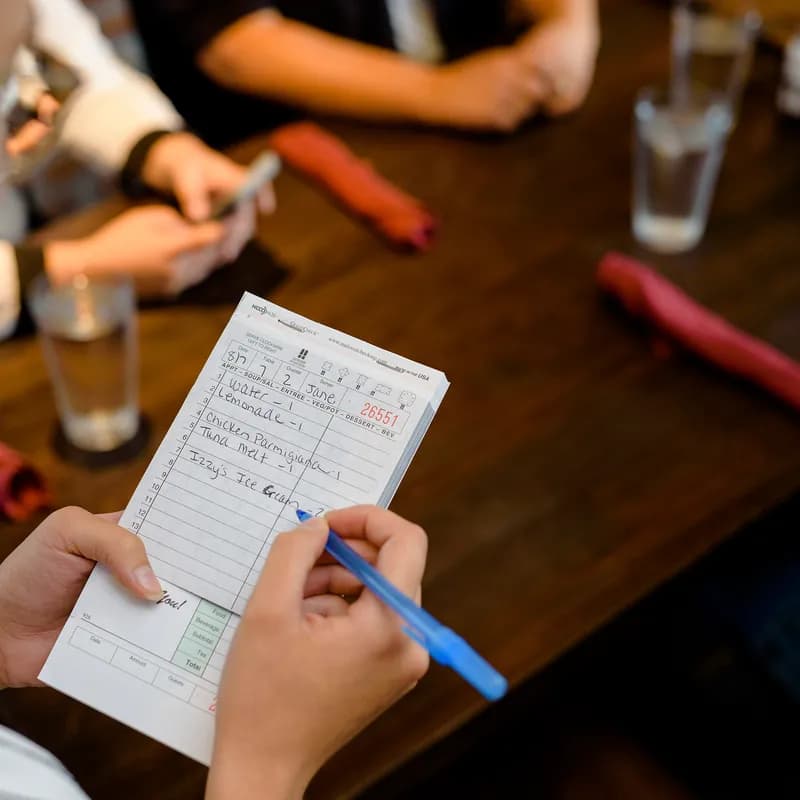 Guest Check 4.25X8.25 IN Green Duplicate Carbon-Backed Large 50 Sheets/Pack 50 Packs/Case 2500 Count/Case