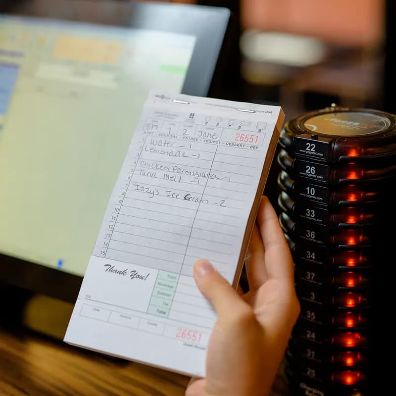 Guest Check 4.25X8.25 IN Green Duplicate Carbon-Backed Large 50 Sheets/Pack 50 Packs/Case 2500 Count/Case