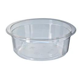 Recycleware® Alur Deli Container 8 OZ RPET Clear Round Wide Flange Rolled Rim Leak Resistant 500/Case
