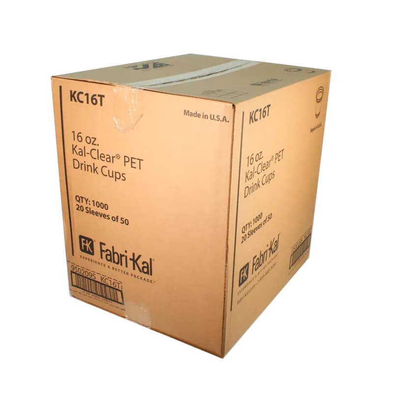 Kal-Clear Cup Tall 16 FLOZ PET Clear 1000/Case