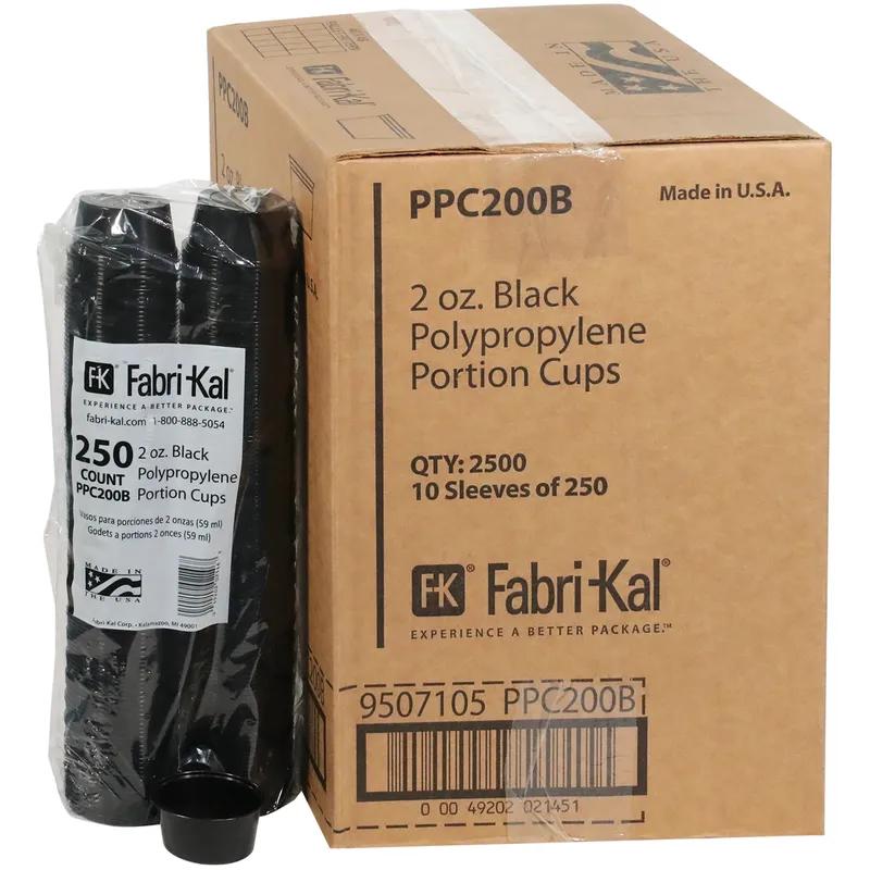 Souffle & Portion Cup 2 OZ PP Black 2500/Case