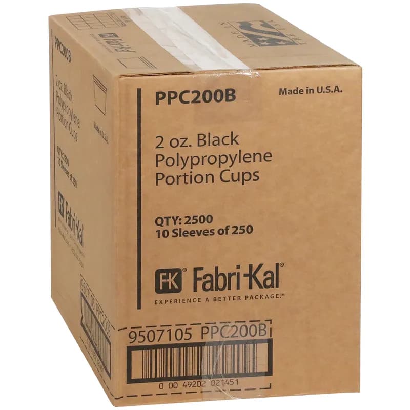 Souffle & Portion Cup 2 OZ PP Black 2500/Case