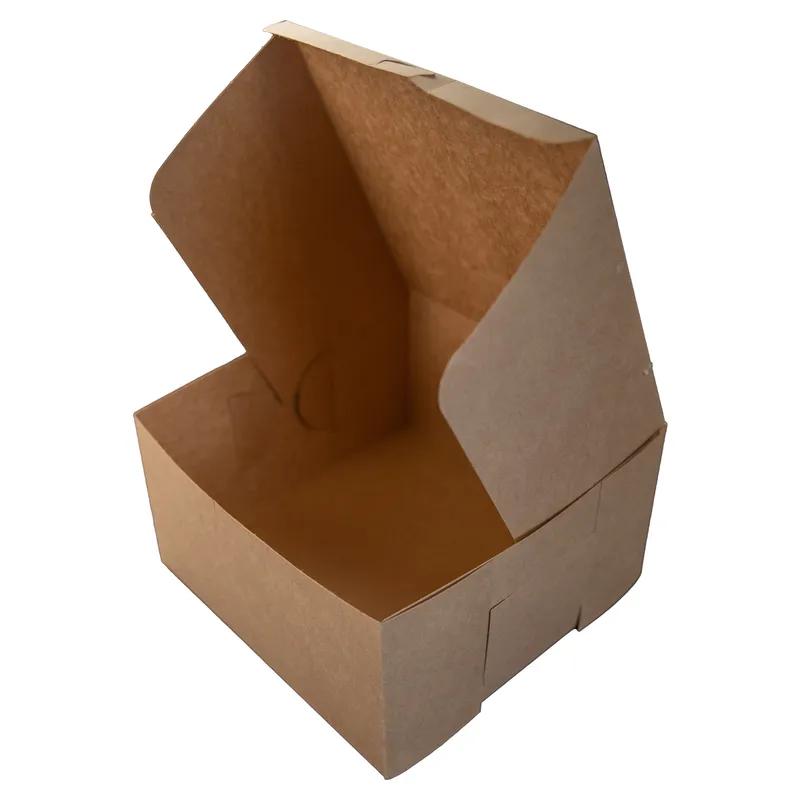 Bakery Box 10X10X5 IN Kraft Square Lock Corner 100/Case