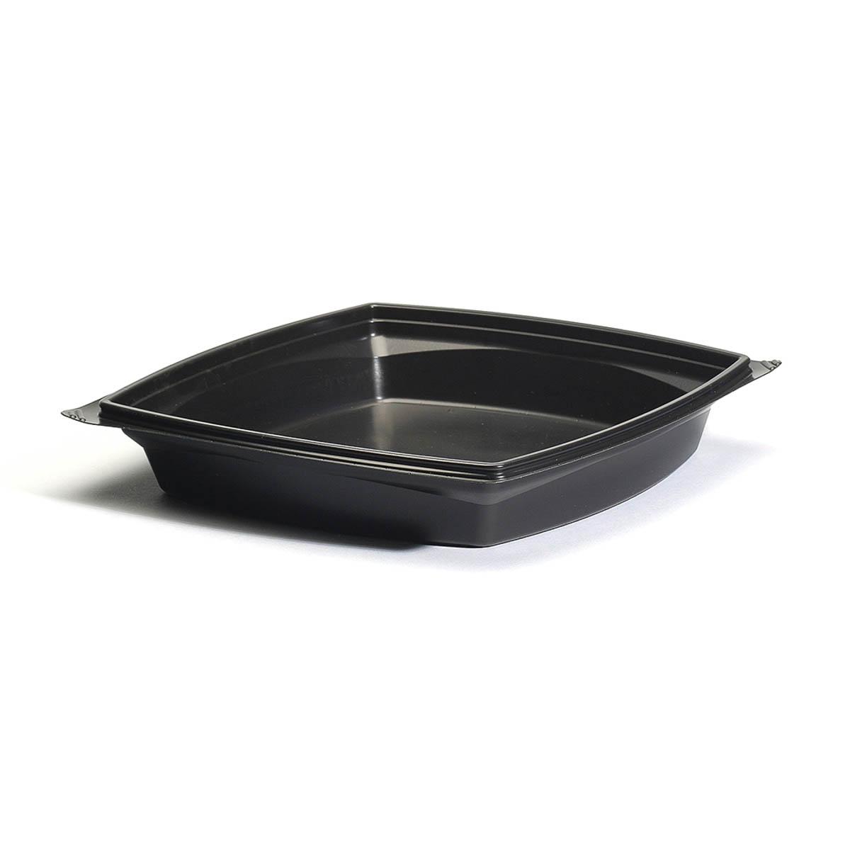 Take-Out Container Base 9X9 IN Plastic Black 400/Case