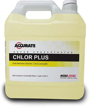 Acculogic Chlor Plus Dishwashing Sanitizer Liquid Low Temperature 1/Each