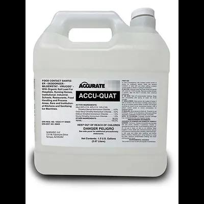 Acculogic Accu-Quat Dishwashing Sanitizer 1.5 GAL Liquid Manual 1/Case