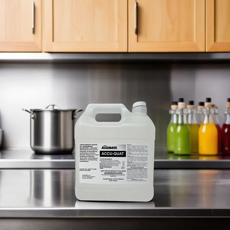 Acculogic Accu-Quat Dishwashing Sanitizer 1.5 GAL Liquid Manual 1/Case