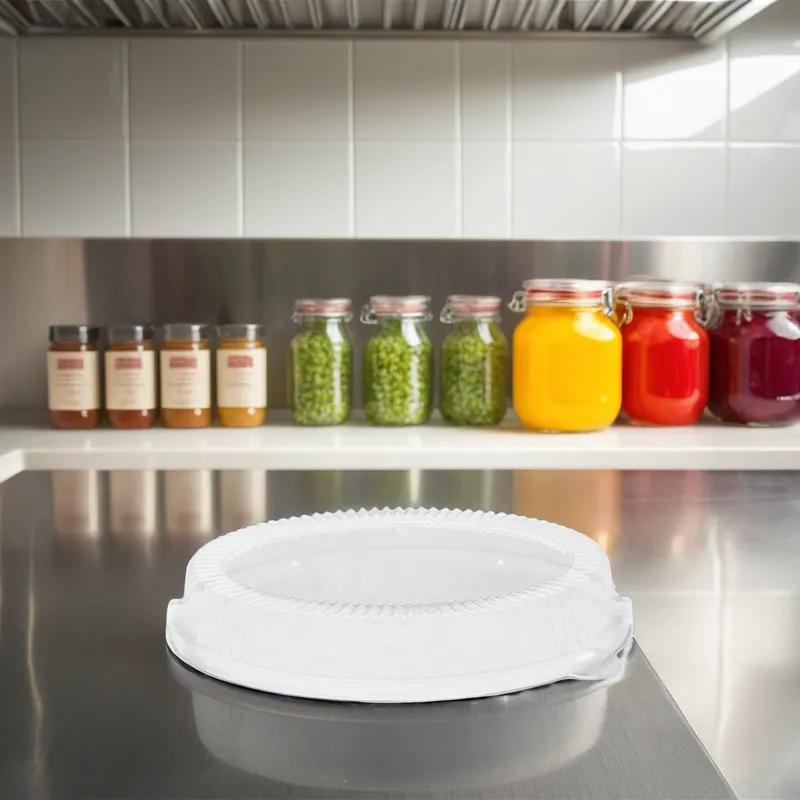 Lid PS Clear Round For 32 FLOZ Burrito Salad Bowl With Tab Freezer Safe 125 Count/Pack 2 Packs/Case