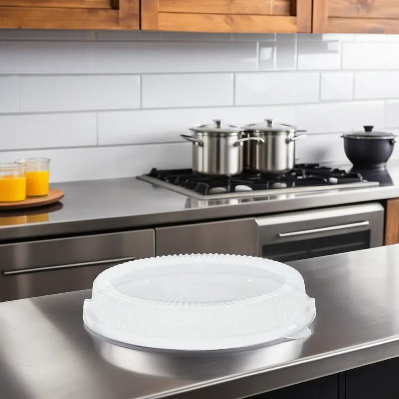 Lid PS Clear Round For 32 FLOZ Burrito Salad Bowl With Tab Freezer Safe 125 Count/Pack 2 Packs/Case