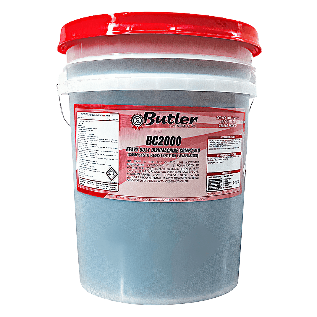 BC 2000 Dishmachine Detergent 5 GAL Red Lid 1/Pail