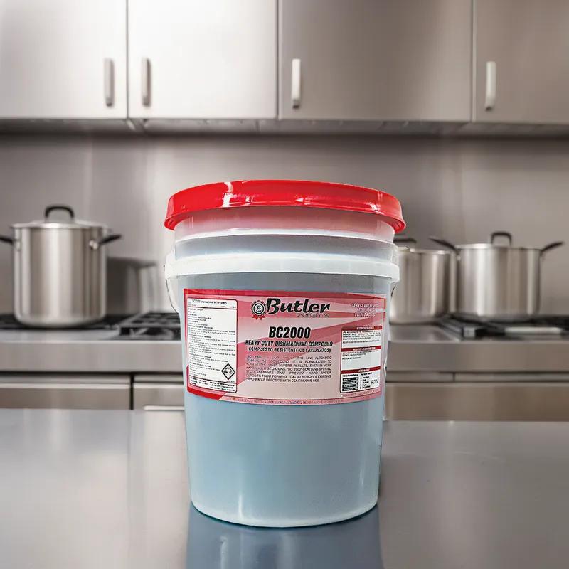 BC 2000 Dishmachine Detergent 5 GAL Red Lid 1/Pail