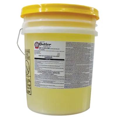 Hi-Chlor 10% Dishmachine Sanitizer Liquid Yellow Lid 1/Pail