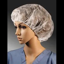 Bouffant Cap 21 IN White Hand Sewn Flat Pack 1000/Case