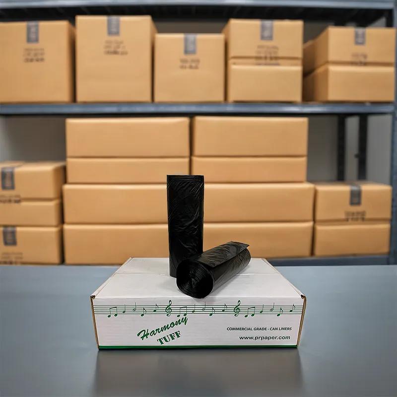 Liner 40X46 IN 45 GAL Black LDPE 1MIL Star Seal 100/Case