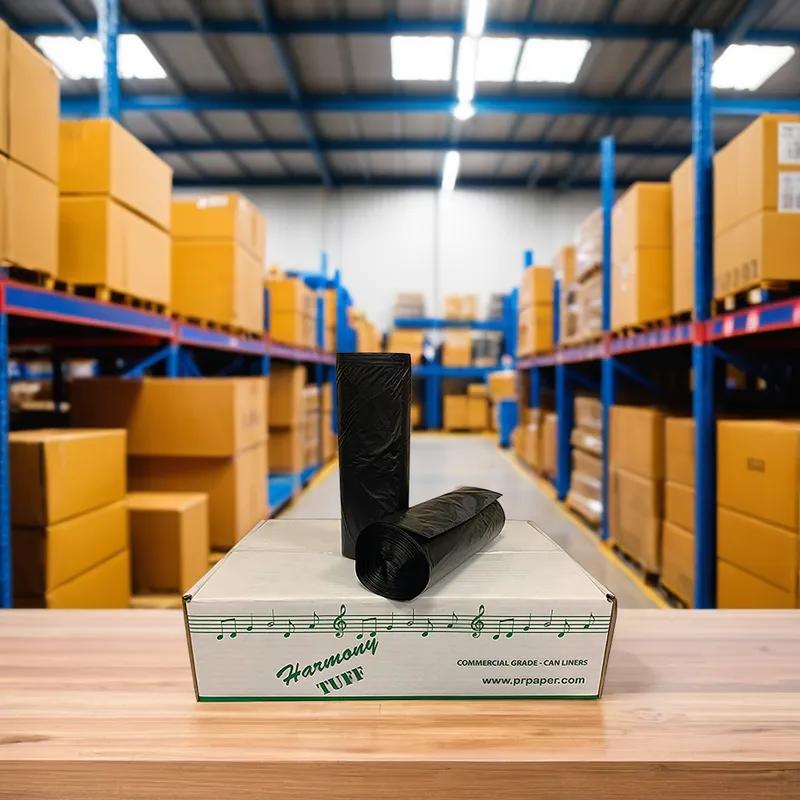 Liner 40X46 IN 45 GAL Black LDPE 1MIL Star Seal 100/Case